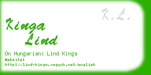 kinga lind business card
